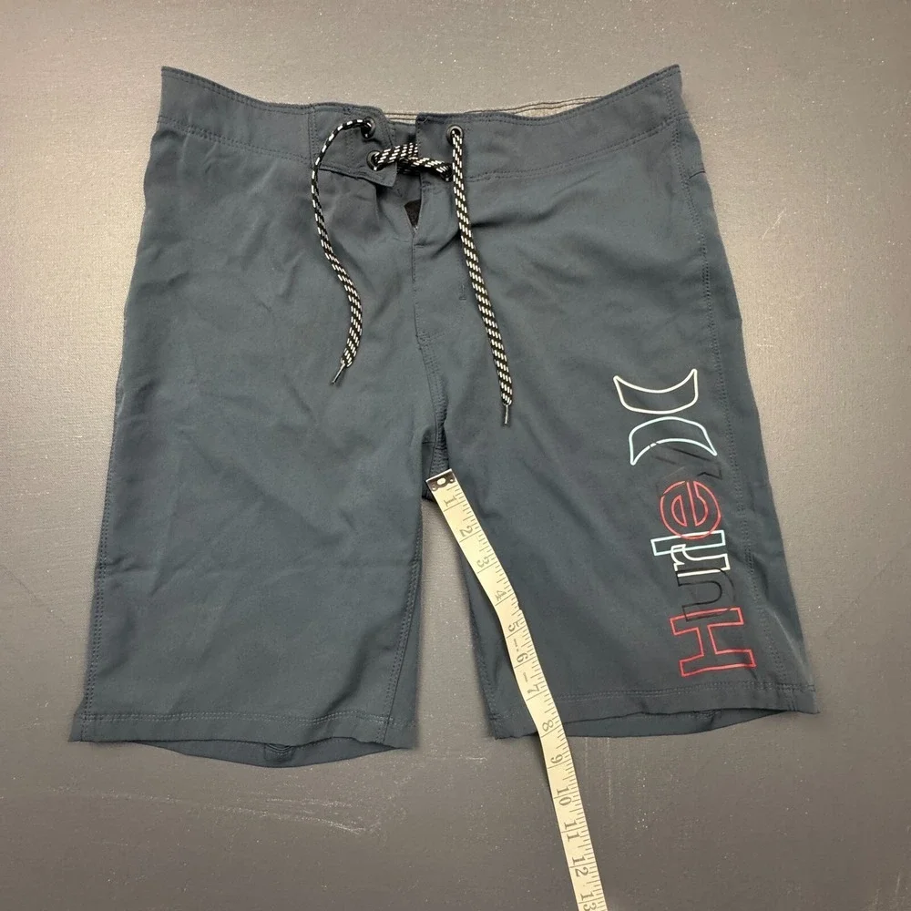 Hurley Mens Size 28 Gray Board Shorts Swim Trunks Stretch Surf Beachwear Outdoor
